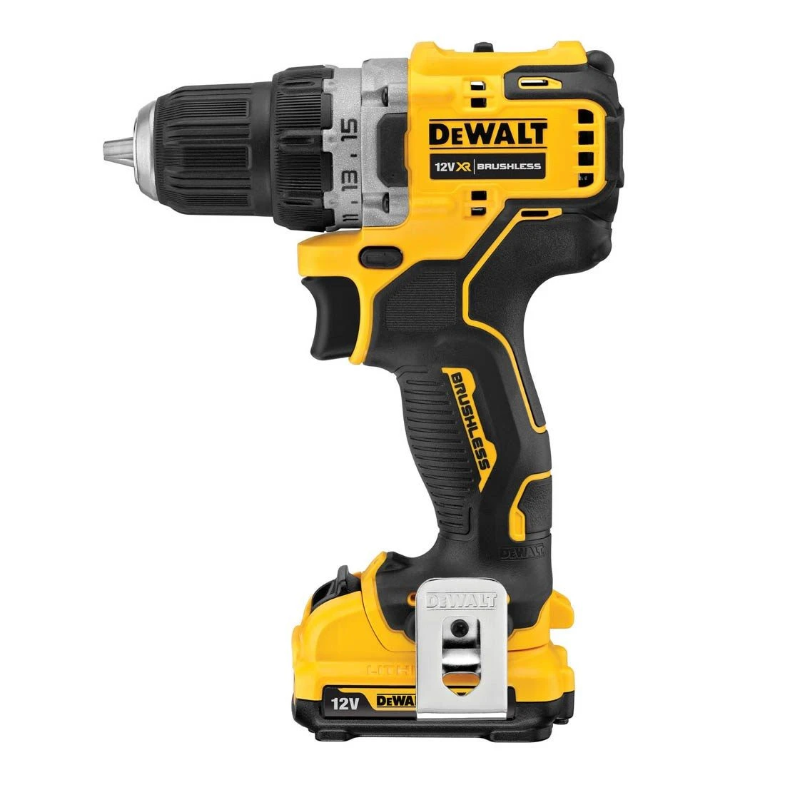 DEWALT DCD701D2 10.8V / 12V XR SUB COMPACT DRILL DRIVER (Includes 2x 2.0Ah Batteries) - Image 2