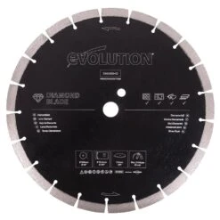 Evolution 300mm Segmented Edge, 22.2mm Bore, Concrete, Stone, Brick Cutting Diamond Blade
