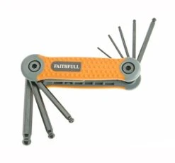 Faithfull Folding Hexagon Key Set 8 Ball End Metric (1.5-8mm) - Key Hexagon Set