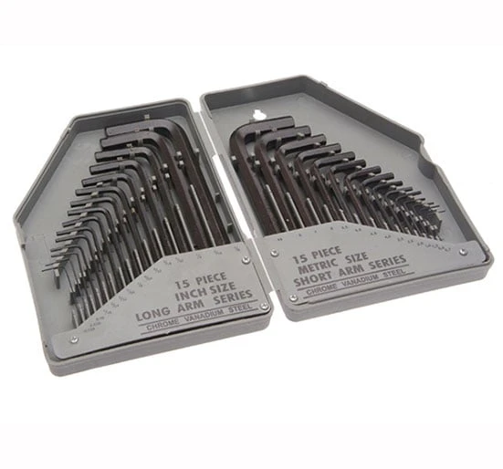 Faithfull Hex Key Set 30 Piece Metric/Imperial (0.7-10mm 1/16-3/8in) - 30 Piece Set