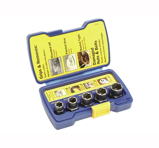 Irwin Bolt Grip Fastener Remover 5 Piece Base Set - 5 Piece Set