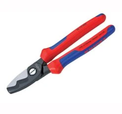 Knipex Cable Shears Twin Cutting Edge Multi-Component Grips 200mm - Component Grips 200mm