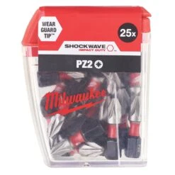 Milwaukee 4932472041 SHOCKWAVE CD PZ2 25mm Screwdriver Bit 25pk