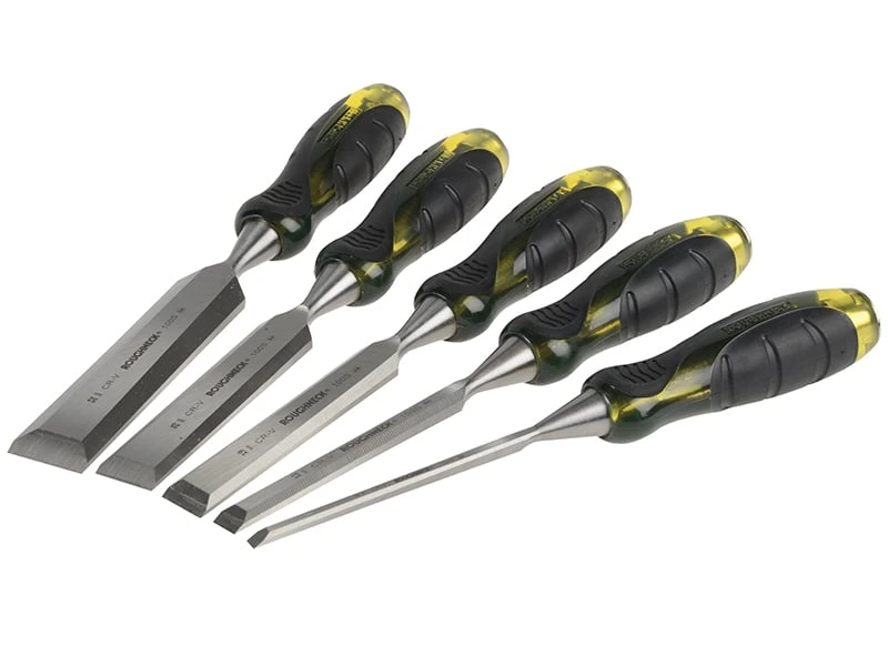 Roughneck Professional Bevel Edge Chisel 5 Piece Set 6, 13, 19, 25 & 32mm - Beveledge Chisel