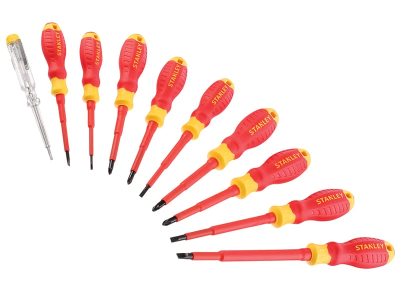 Stanley FatMax VDE Insulated Screwdriver Set, 10 Piece SL/PH/PZ/Tester - Image 2