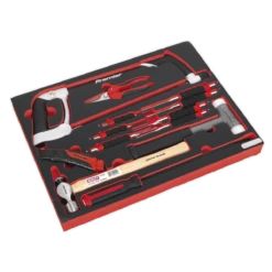 Sealey TBTP06UK Tool Tray With Hacksaw, Hammers & Punches 13pc